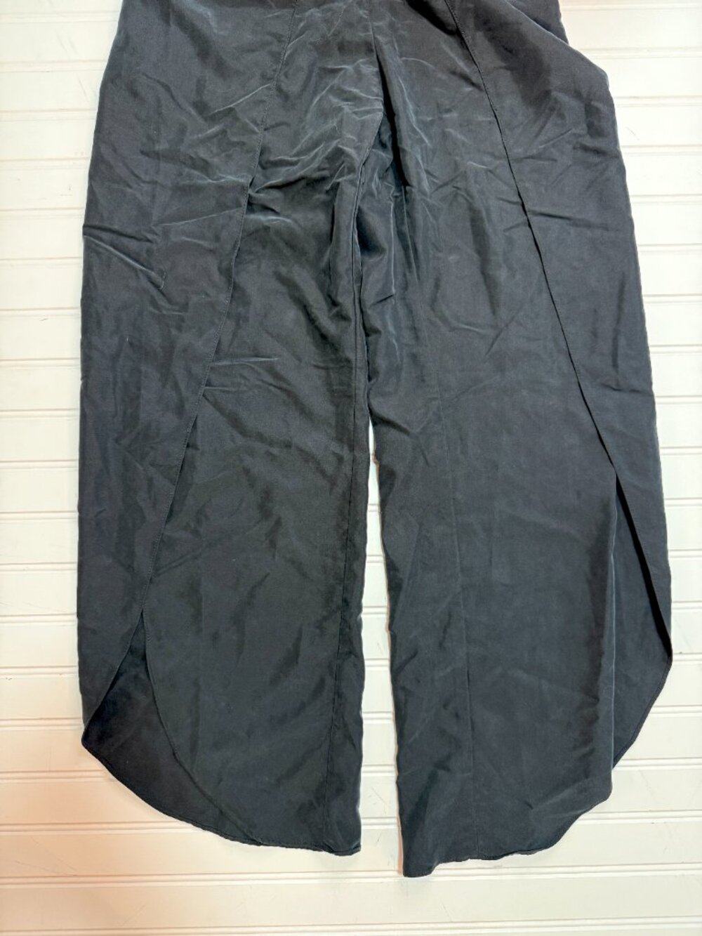Drew Strapless Wide Leg Jumpsuit Black Split Leg Palazzo Pants Size Small - Picture 4 of 9